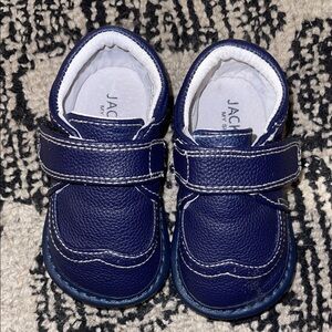 Jack & Lily Navy Baby Walker Shoes